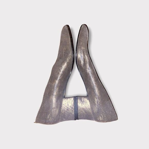 Stuart Weitzman Gold & Black Shoes Size 7.5 B - Picture 5 of 5